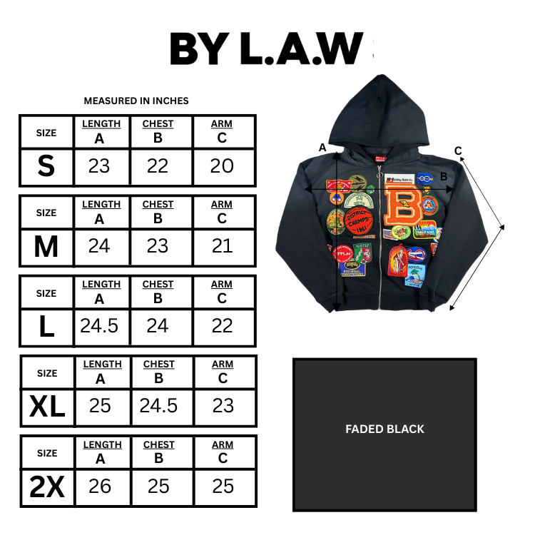 Patchwork Hoodie SZ M