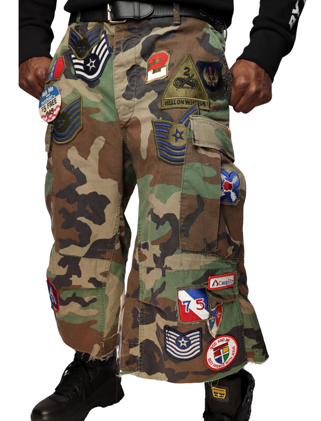 Patchwork Camo Shorts #003 Sz M