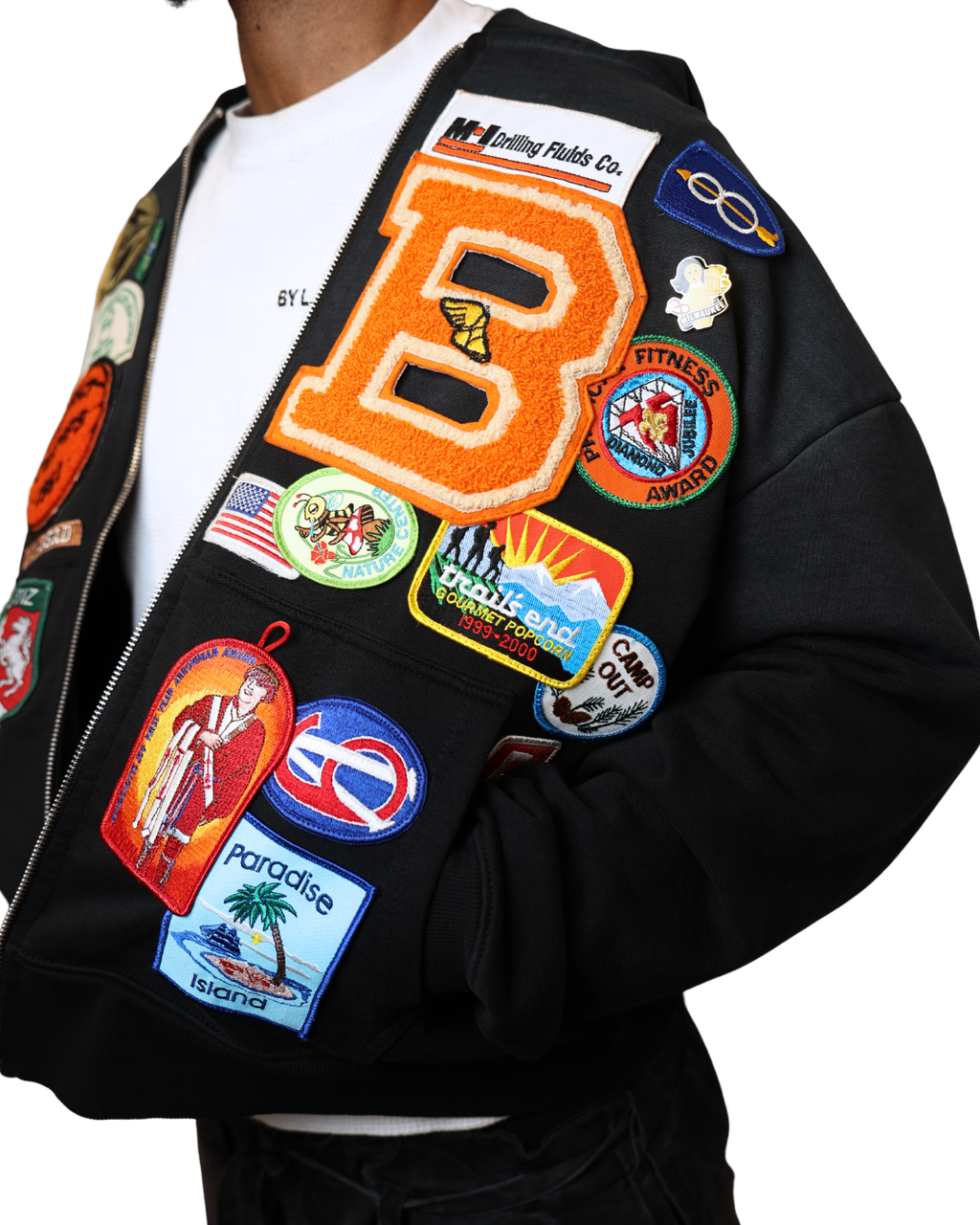 Patchwork Hoodie SZ M