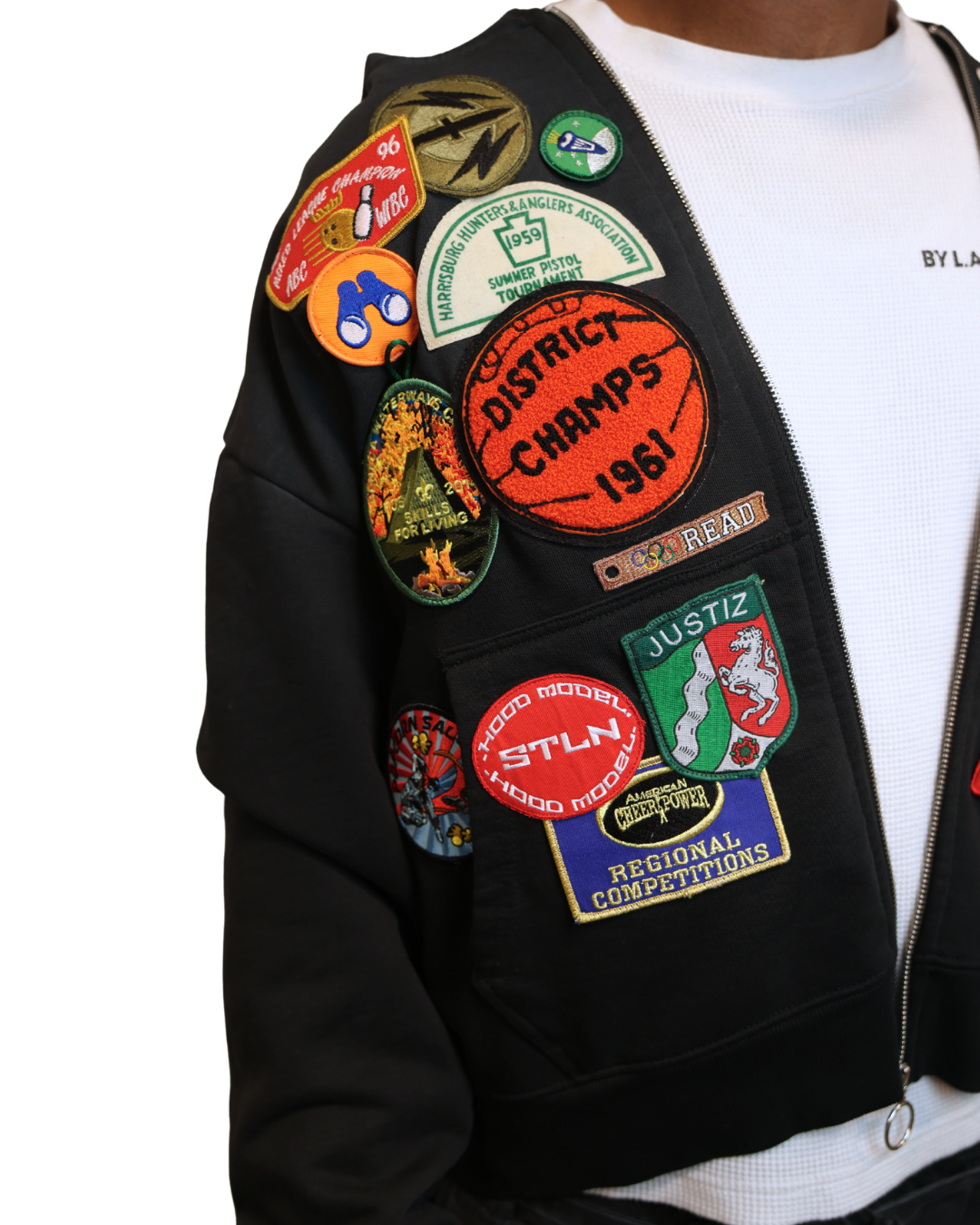 Patchwork Hoodie SZ M