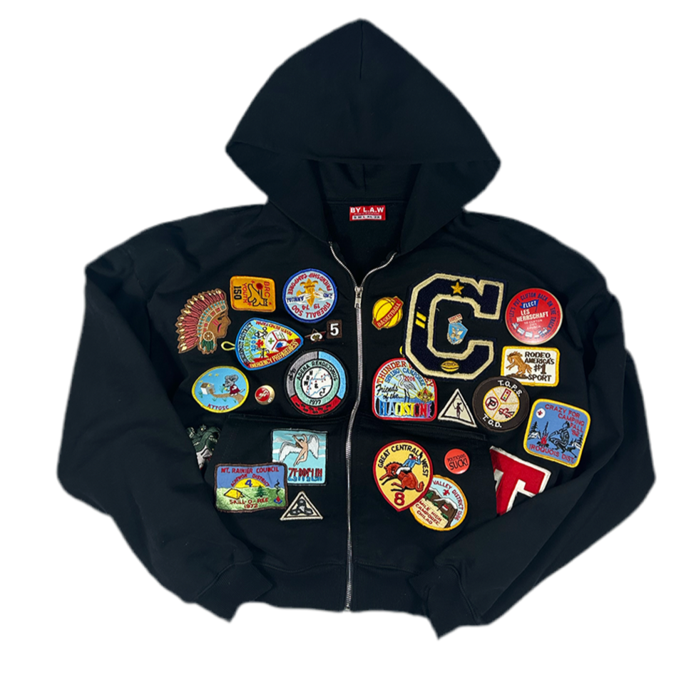 1/1 Patchwork Hoodie Sz L