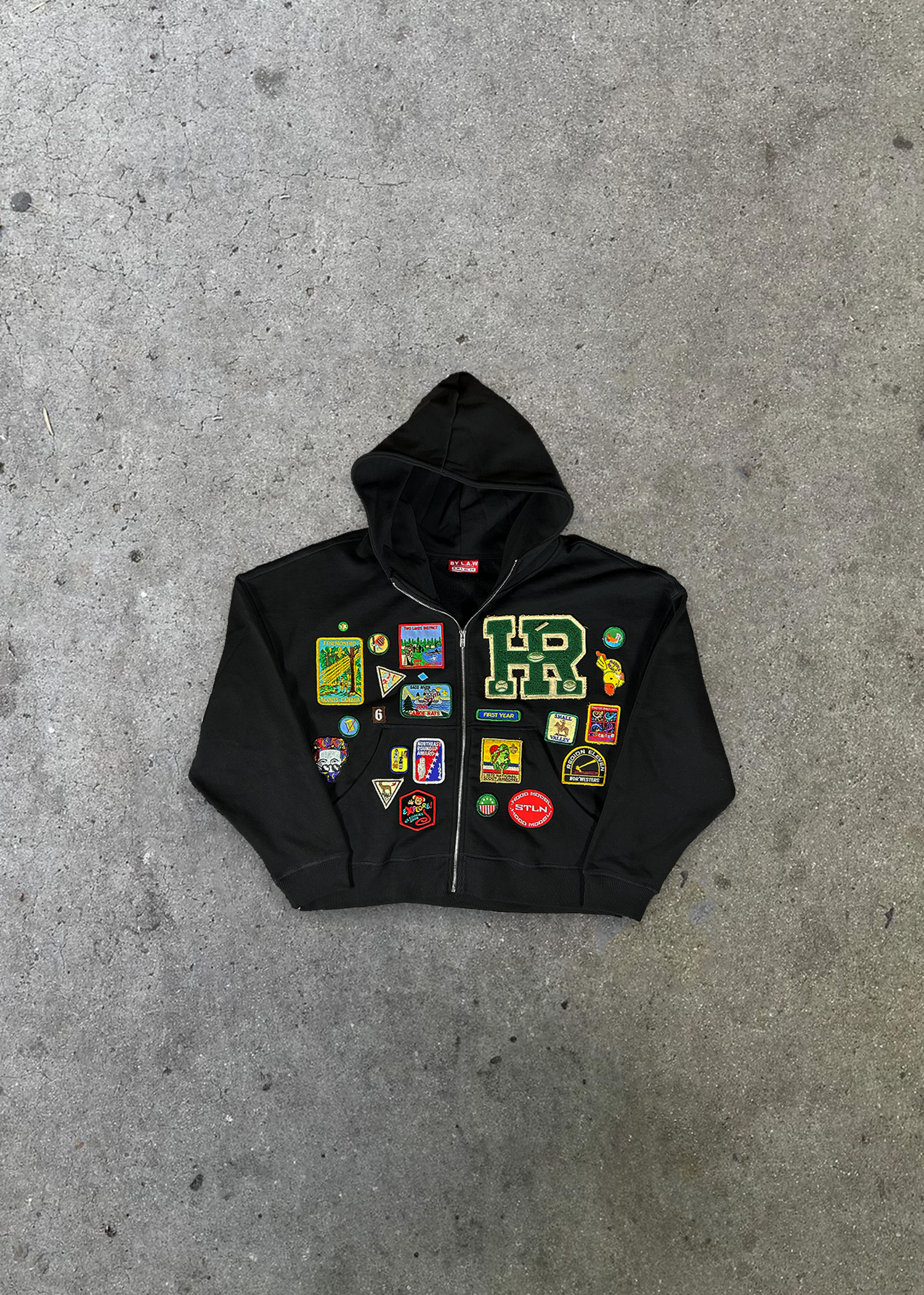 1/1 Patchwork Hoodie Sz M
