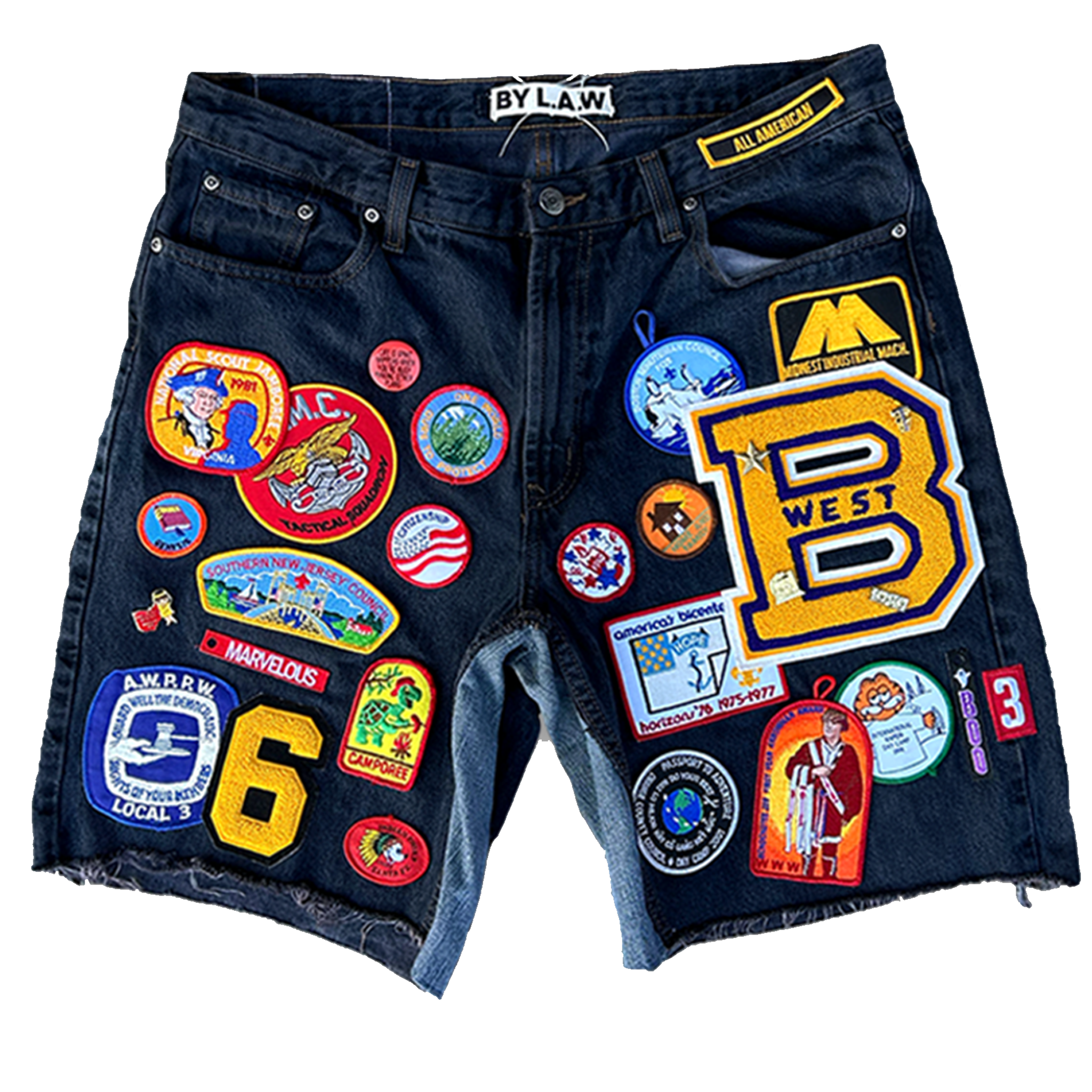 Patchwork Shorts Sz 36