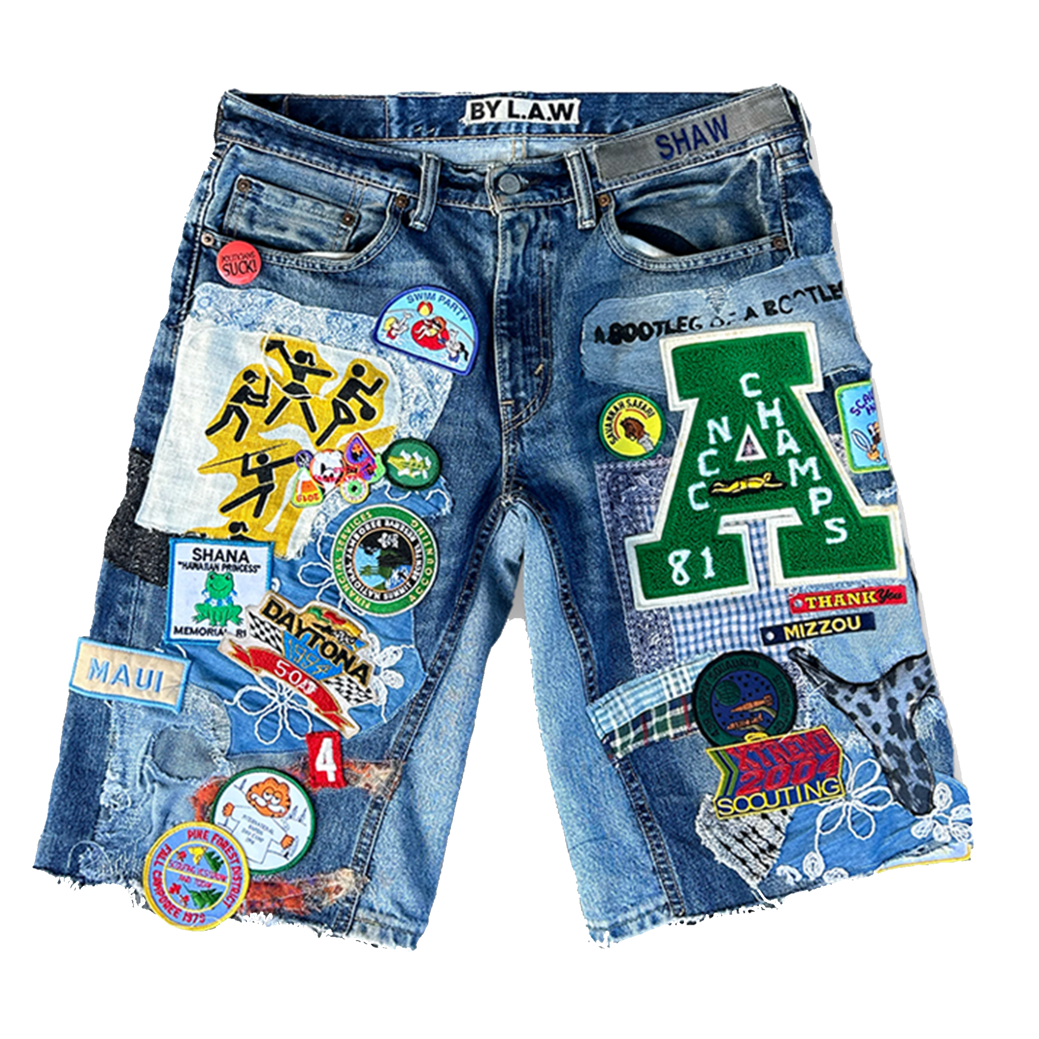 Patchwork Shorts Sz 33