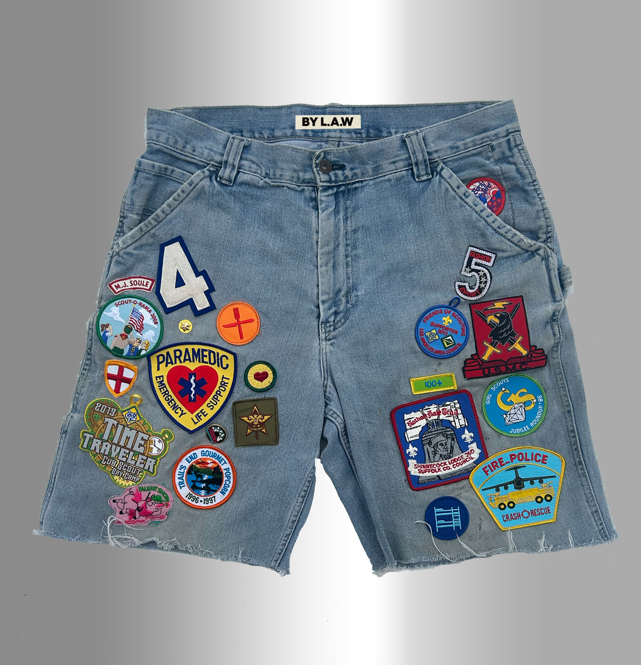 Patchwork Shorts Sz 34