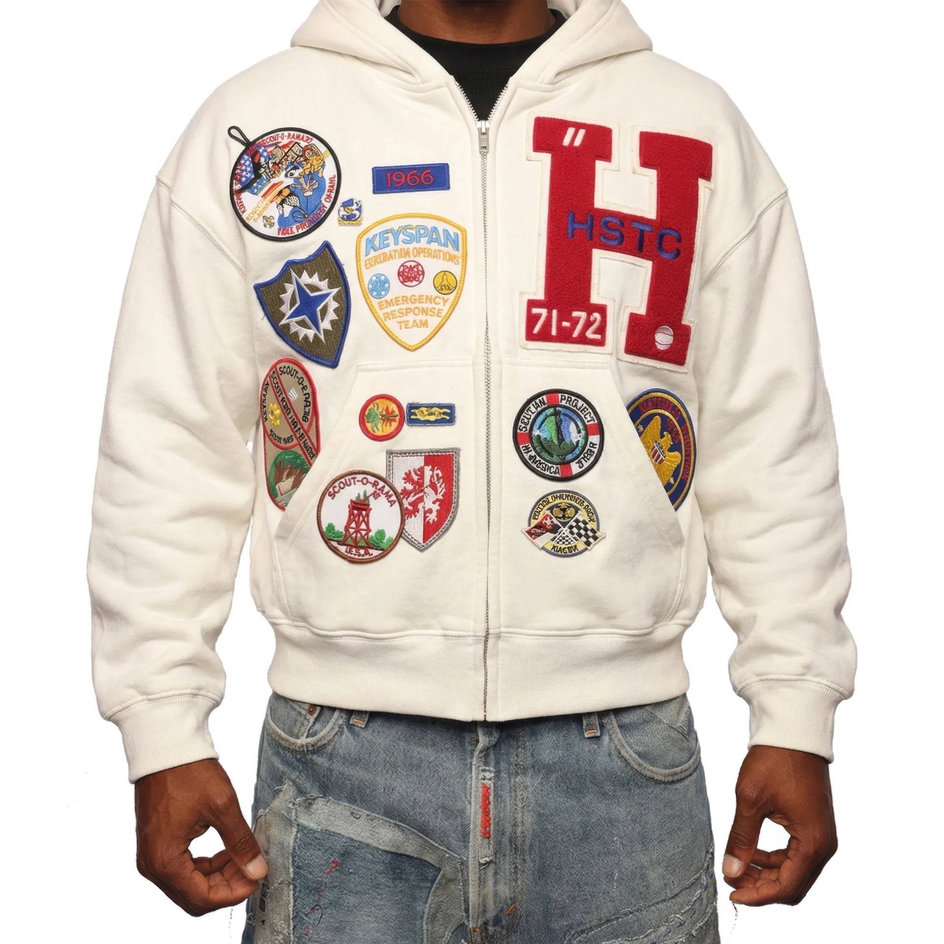 Hendrix Patchwork Hoodie Sz M