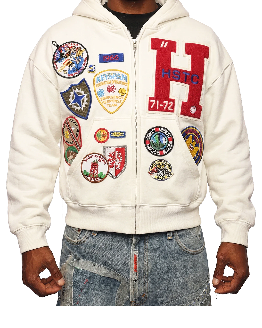 Hendrix Patchwork Hoodie Sz M